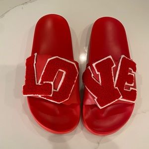 Tory Burch Love Slides - Red/White - Size 8 (Gently Used)